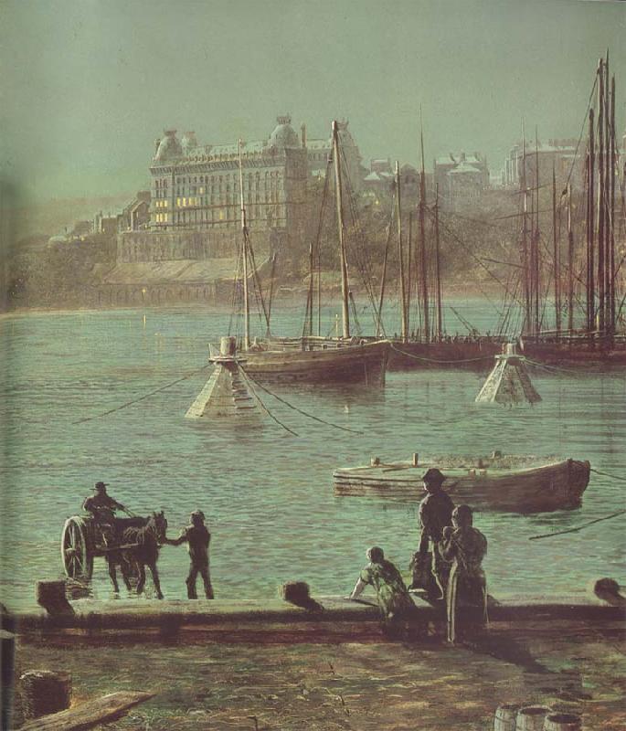 Atkinson Grimshaw Detail of Scarborough Bay Germany oil painting art